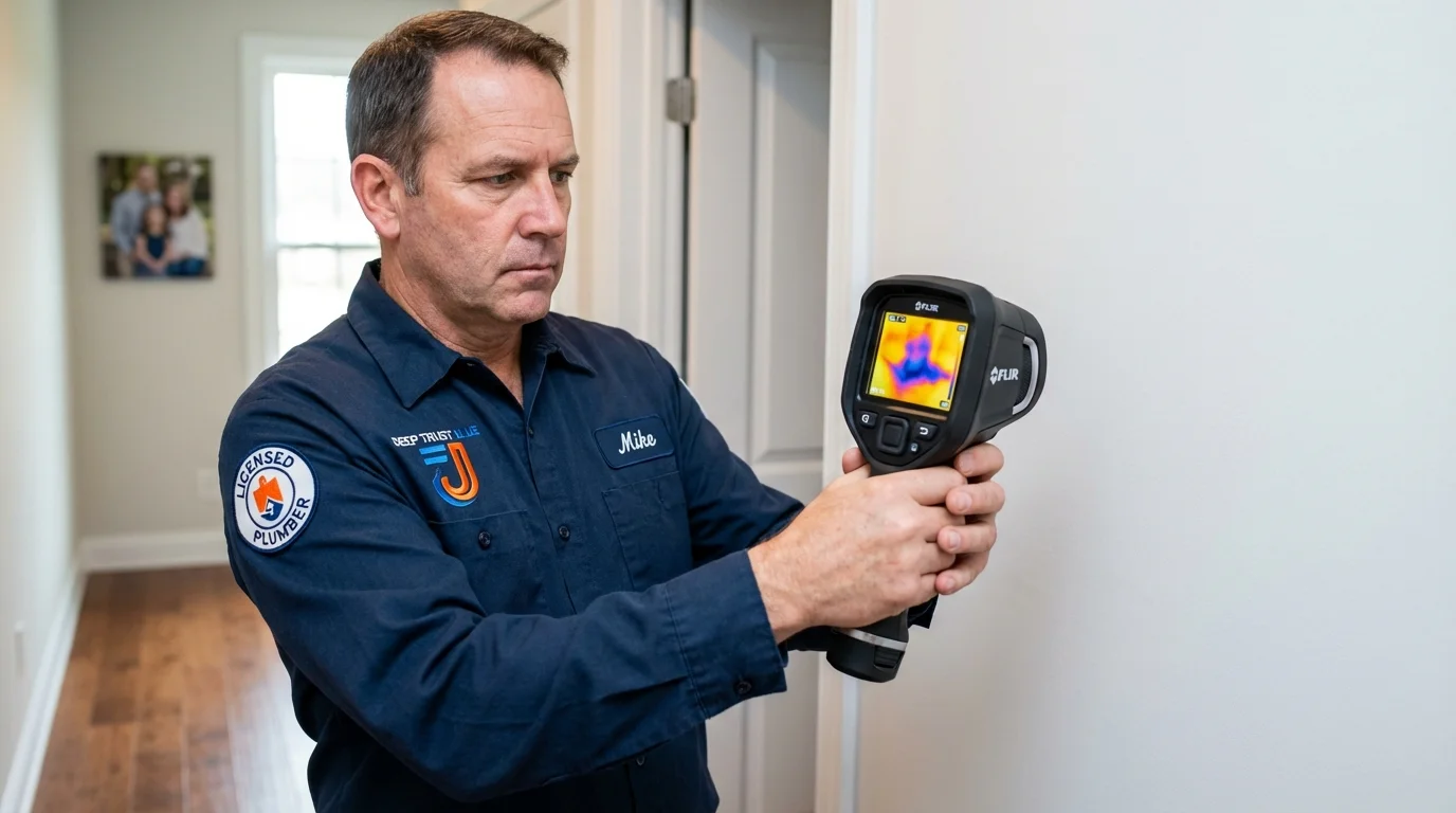 Thermal imaging leak detection by Johns Plumbing LLC in Mendota